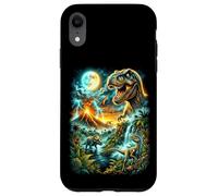 Epic Dinosaur Volcano T-Rex Triceratops Jungle Case for iPhone XR