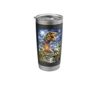 Epic Dinosaur Volcano T-Rex Triceratops Jungle Stainless Steel Insulated Tumbler
