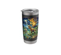 Epic Dinosaur Volcano T-Rex Triceratops Jungle Stainless Steel Insulated Tumbler