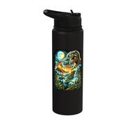Epic Dinosaur Volcano T-Rex Triceratops Jungle Stainless Steel Insulated Water Bottle