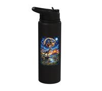 Epic Dinosaur Volcano T-Rex Triceratops Jungle Stainless Steel Insulated Water Bottle