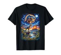 Epic Dinosaur Volcano T-Rex Triceratops Jungle T-Shirt