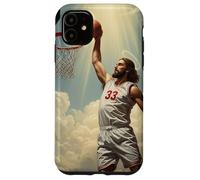 Epic Divine Dunking Jesus on the Holy Basketball Court Case for iPhone 11