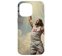 Epic Divine Dunking Jesus on the Holy Basketball Court Case for iPhone 14 Pro Max