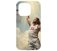 Epic Divine Dunking Jesus on the Holy Basketball Court Case for iPhone 15 Pro