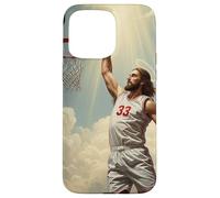 Epic Divine Dunking Jesus on the Holy Basketball Court Case for iPhone 15 Pro Max