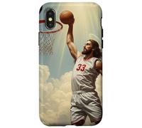 Epic Divine Dunking Jesus on the Holy Basketball Court Case for iPhone X/XS