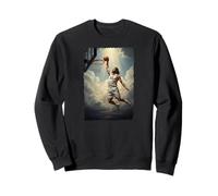 Epic Divine Dunking Jesus on the Holy Basketball Court Sweatshirt