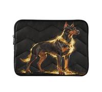 Epic Dog Black 13” Quilted Laptop Sleeve Case Soft Notebook Protector Bag Computer Carrying Case