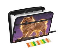 Epic Dog Purple Expanding Zip File Folder 13 Pockets Accordion Document Organizer for Work Home
