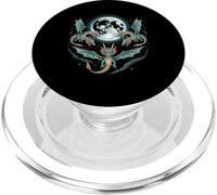 Epic Dragon Battle Under the Full Moon Fantasy Art PopSockets PopGrip for MagSafe