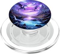 Epic Dragon Fantasy Landscape PopSockets PopGrip for MagSafe
