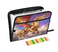Epic Dragon Purple Expanding Zip File Folder 13 Pockets Accordion Document Organizer for Work Home