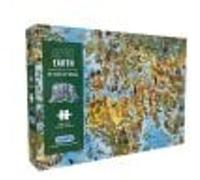 Gibsons Epic Earth 1000 Piece Jigsaw Puzzle for Adults - Illustrated World Map by Hartwig Braun - Challenging Educational Geography Puzzle - Premium Sustainable Gift for Map Lovers