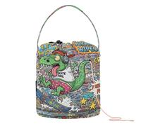 Epic Fail Jurassic Wipeout Crochet Tote Bag Crochet Hook Storage Portable Yarn Tote for Knitting Kit Crochet Craft