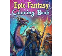 “Epic Fantasy Coloring Book”: “A Magical World of Dragons, Warriors & Mystical Creatures”