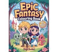 Epic Fantasy Colouring Book: Cute Dragons, Wizards, Elves and Magical Adventures | Bold and Easy Fantasy Designs for Kids Ages 3-12