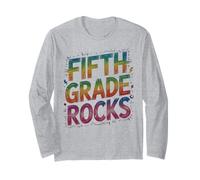 Epic Fifth Grade Rocks Last Day Choir Teacher Team Throwback Long Sleeve T-Shirt
