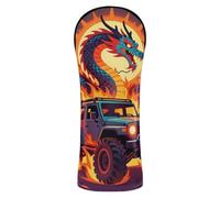 Epic Fire and Ice Dragon Head Covers for Golf Clubs Pu Leather with Number Tags for Driver/Fairway Wood/Hybrid fundas para maderas de golf