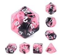 Epic Forge 7 Dice Set in Box - Fusion Black and Pink