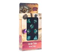 Epic Forge 7 Multiformat Dice Set - Green and Gold Number