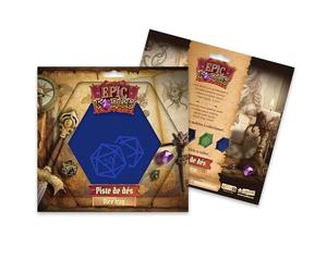 Epic Forge-Dice Track - D20 Dark Blue - 19 x 19 cm - Leather and Velvet