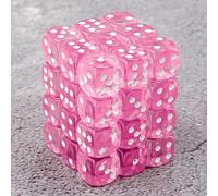 Epic Forge - Set of 36 six-sided dice - Transparent Pink