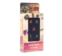 Epic Forge -Set of 5 D6-16mm Red and Black Dice