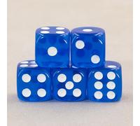 Epic Forge-Set of 5 Six-Sided Dice - Transparent Blue