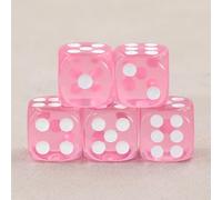 Epic Forge-Set of 5 Six-Sided Dice - Transparent Pink