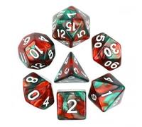 Epic Forge -Set of 7 Dice - Fusion Green and Red