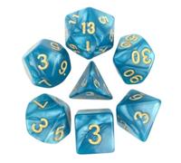 Epic Forge -Set of 7 Dice in Box - 16 mm - Pearl Blue and Gold