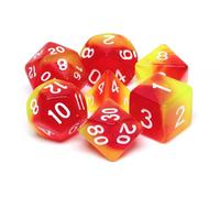 Epic Forge-Set of 7 Dice in Box - Red and Yellow Fusion