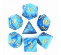 Epic Forge-Set of 7 Dice in Box - Sky Blue and Blue Fusion
