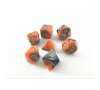 Epic Forge -Set of 7 Dice - Orange and Silver Fusion