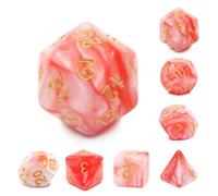 Epic Forge-Set of 7 dices-Mixed red and pink