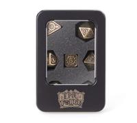 Epic Forge Set of 7 Metal Dice 14 mm (Metal Box) - Gear Gold