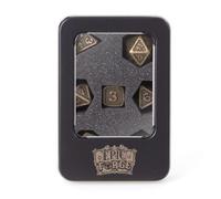 Epic Forge-Set of 7 Metal Dice 14 mm (Metal Box) - Solid Gold