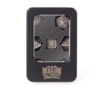Epic Forge - Set of 7 Metal Dice 14 mm (Metal Box) - Solid Silver