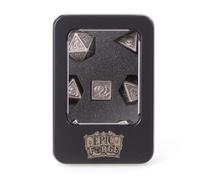 Epic Forge Set of 7 Metal Dice 16 mm (Metal Box) Electroplated Nickel