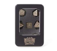 Epic Forge Set of 7 Metal Dice 16 mm (Metal Box) - Hammer Gold