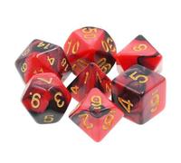 Epic Forge Set of 7 Multi-Format Dice with Box - Red and Black with Mixed Colours
