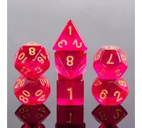 Epic Forge - Set of 7 multiformat Dice-16mm-Dark Purple Transparent