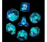 Epic Forge -Set of 7 Resin Dice - Insert Range - Boxed - Jellyfish (Fosphorescent)