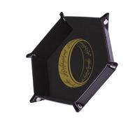 Epic Forge-The Lord of The Rings - The Single Ring Dice Track - 19 x 19 cm - Leather and Velvet