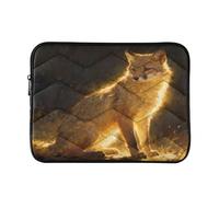 Epic Fox Gold 13” Quilted Laptop Sleeve Case Soft Notebook Protector Bag Computer Carrying Case