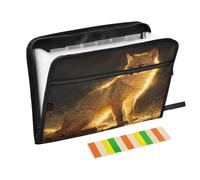 Epic Fox Gold Expanding Zip File Folder 13 Pockets Accordion Document Organizer for Work Home