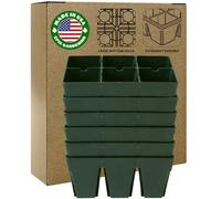 Epic Gardening Reusable Seed Starter Tray - 6-Cell - Easy Watering Seed Starting Trays - Gardener Friendly Plant Trays for Seedlings | UV-Treated BPA-Free Seedling Tray (Sage Green, 6 Pack)