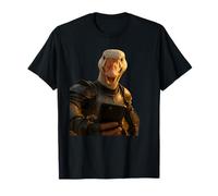 Epic Goose Selfie in Armor on Medieval Battlefield T-Shirt