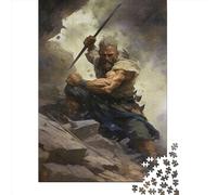 Epic Greek God Of War Jigsaw Puzzles Game Adult 500 Piece Jigsaw Wooden Creative Jigsaw Puzzle Decompressing Game 500pcs (52x38cm)